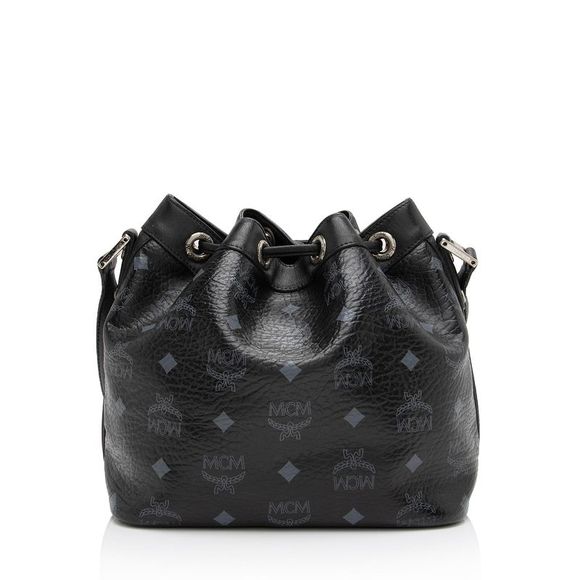 MCM Visetos Essential Drawstring Small Bucket Bag - FINAL SALE - Picture 3 of 15